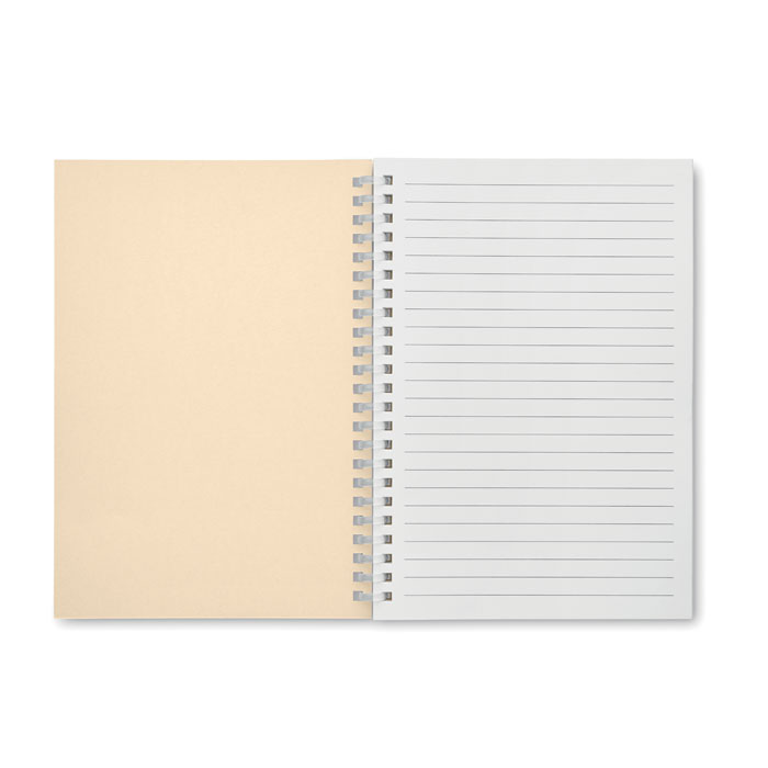 Notebook in cartone riciclato A5 Beige item picture open