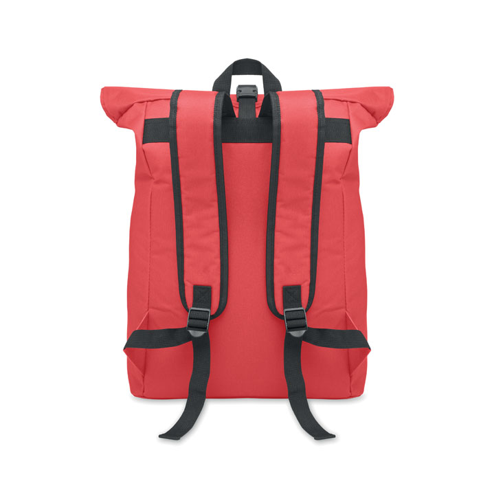 600Dpolyester rolltop backpack Rosso item picture open