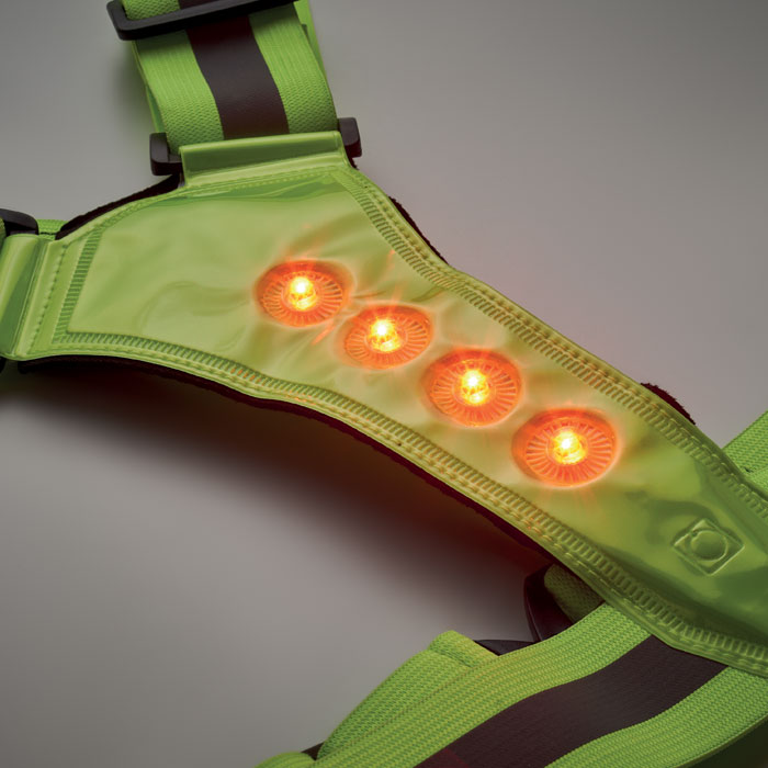 Reflective body belt with LED Verde Neon item detail picture