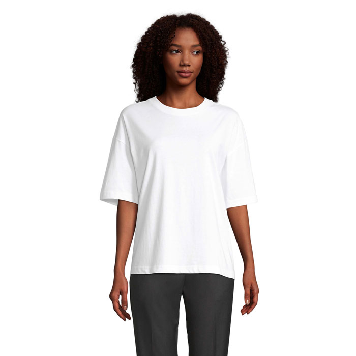 BOXY WOMEN T-SHIRT OVERSIZE Bianco Sporco item picture front