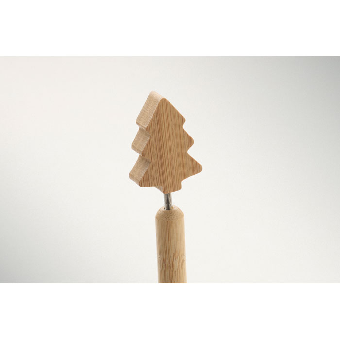 Bamboo Christmas tree ball pen Legno item picture back