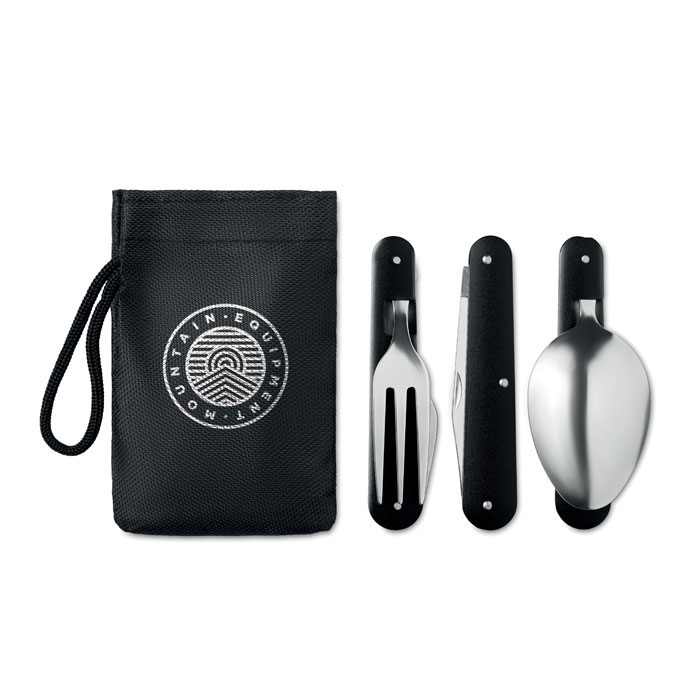 3-piece camping utensils set Nero item picture printed