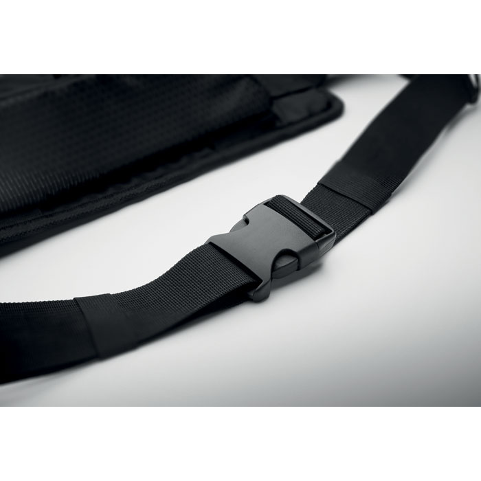 Hiking waist bag in 420D nylon Nero item picture 6