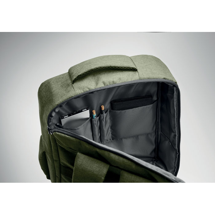 Zaino sottile per laptop Verde Militare item picture top