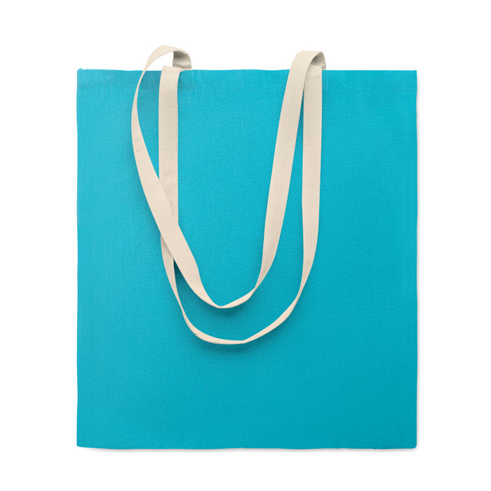 Shopper in cotone Turchese item picture front
