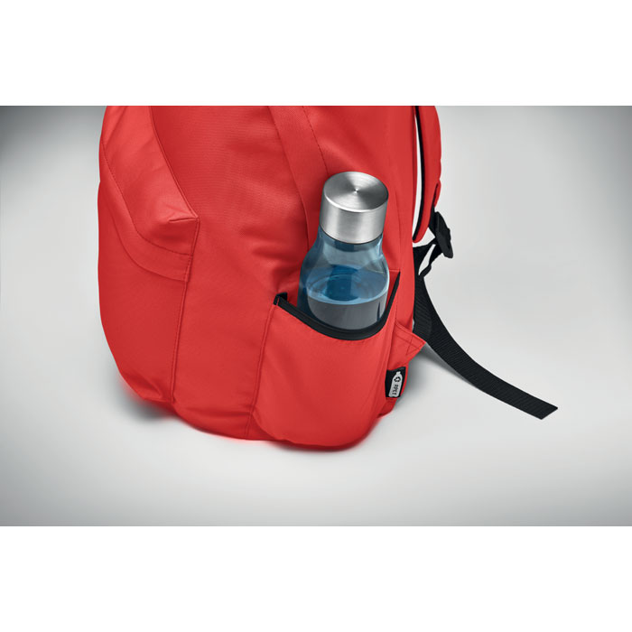 600D RPET polyester backpack Rosso item detail picture