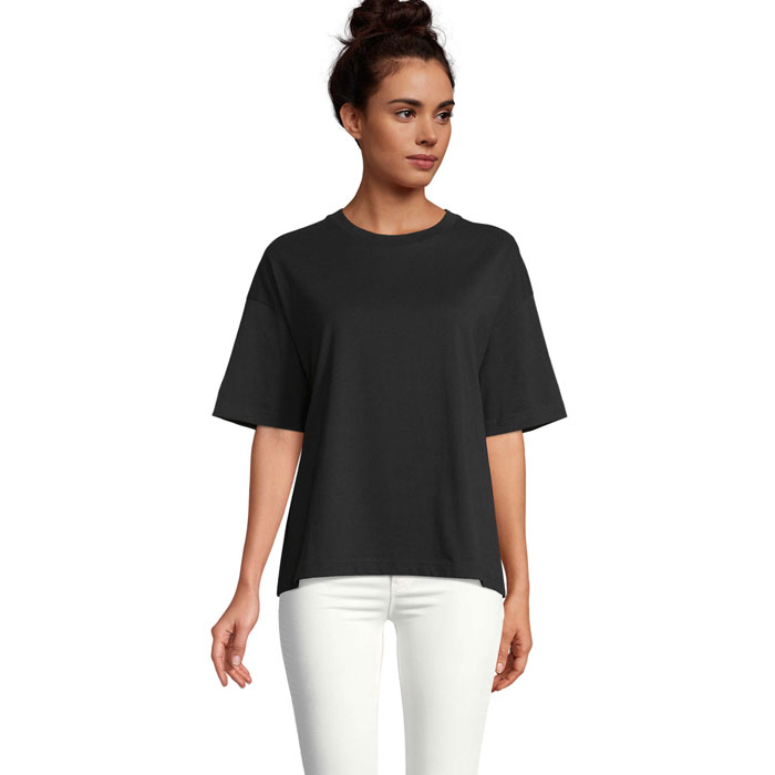 BOXY WOMEN OVERSIZE T-SHIRT Nero Profondo item picture front