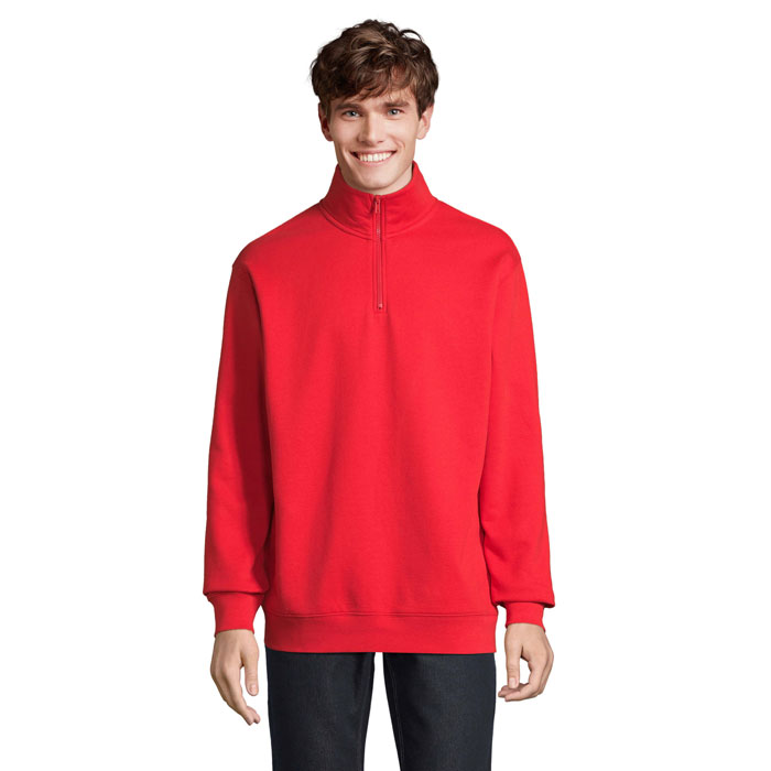 CONRAD Sweat Zip Collar Verde Bottiglia item picture front