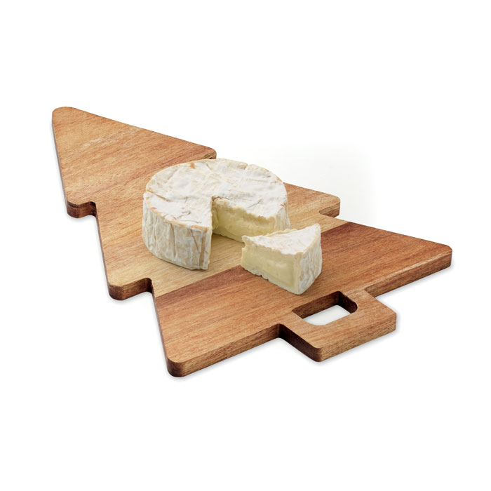 Acacia serving board Xmas tree Legno item picture side