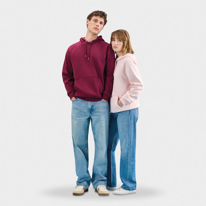 STELLAR Felpa uni cappuccio Burgundy item picture 1