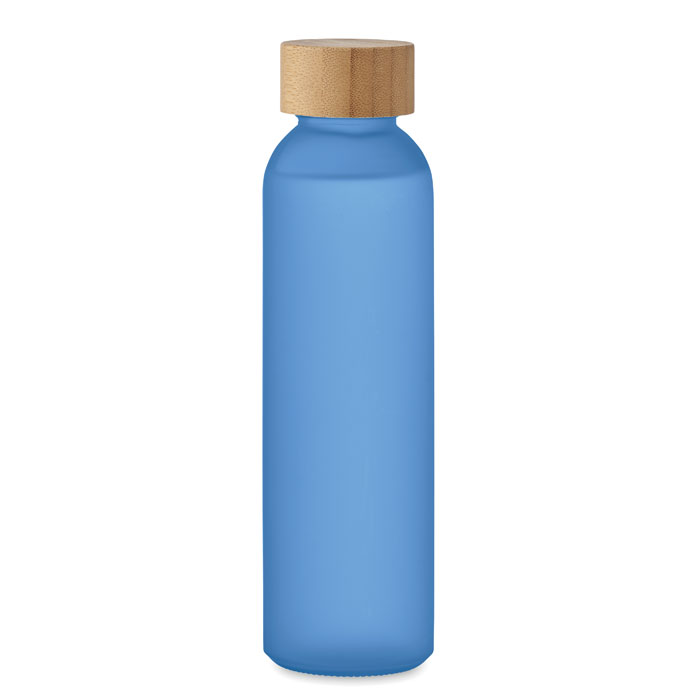 Frosted glass bottle 500ml Blu Trasparente item picture side