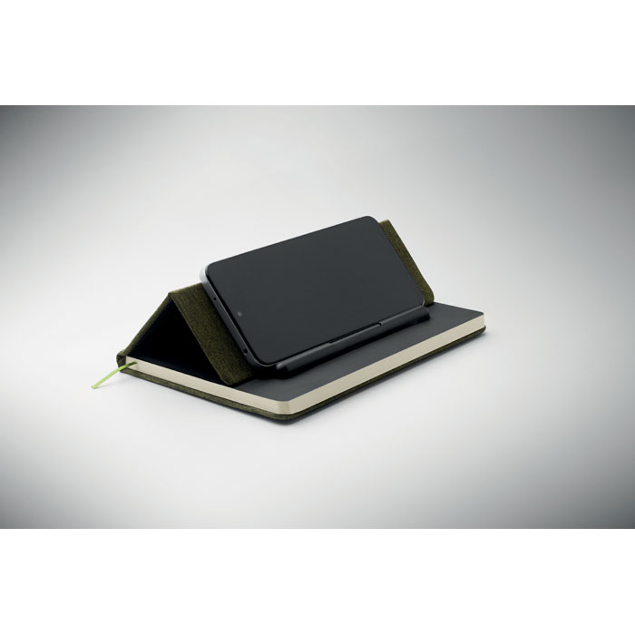 A5 notebook with phone holder Verde Scuro item detail picture