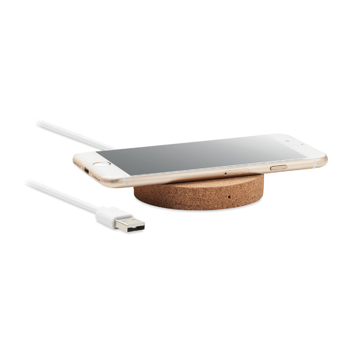 Wireless charging pad 10W beige item picture side