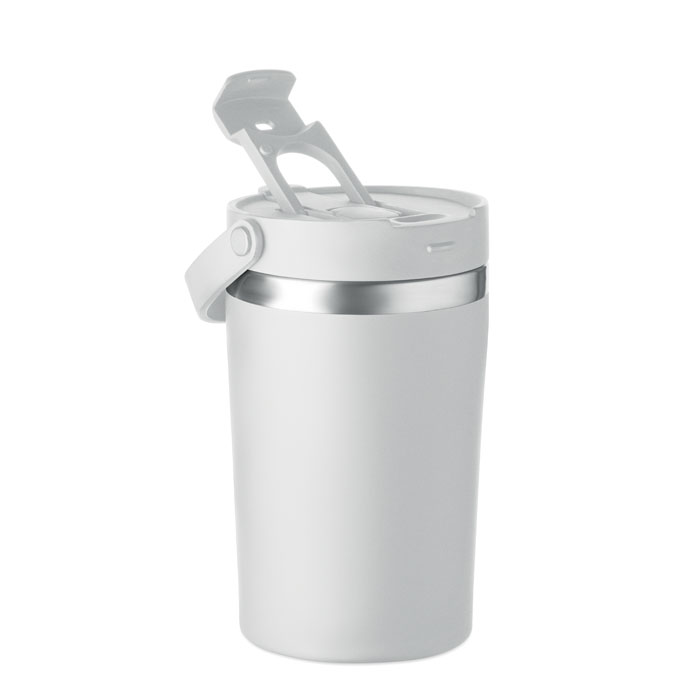 Bicchiere doppio strato 350 ml Bianco item picture back