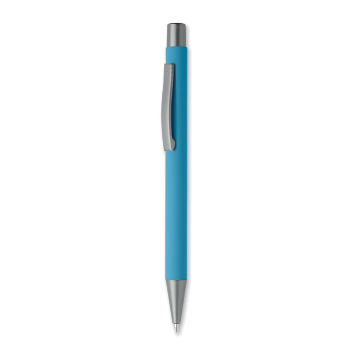 Recycled aluminium ball pen Turchese item picture front