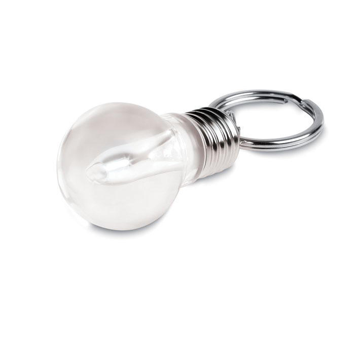 Light bulb shape key ring Trasparente item picture back