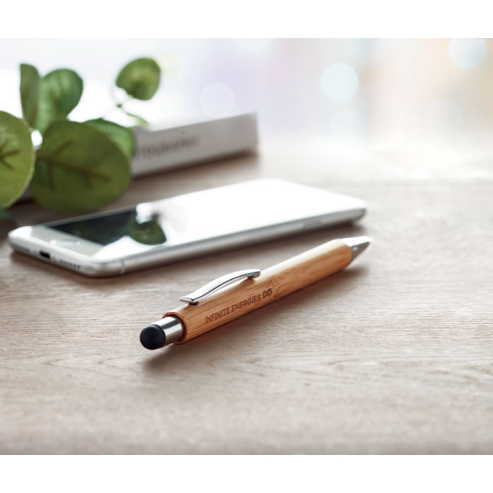 Bamboo stylus pen blue ink Legno item ambiant picture
