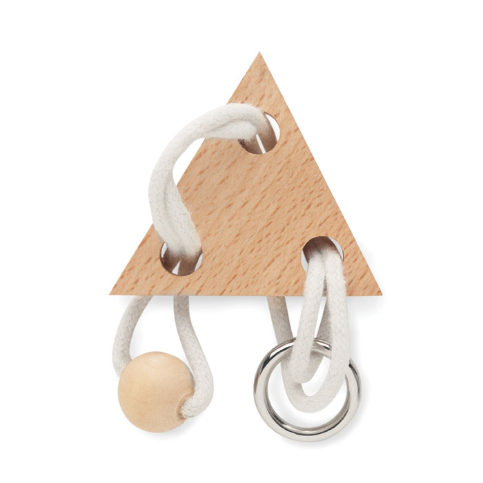 Wooden brain teaser triangle Legno item picture side