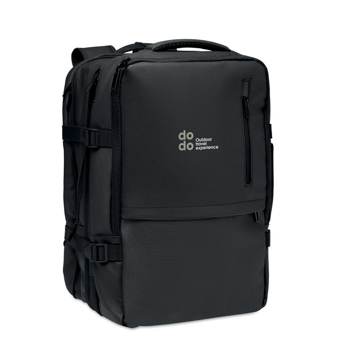 Extendable RPET backpack 20L Nero item picture printed