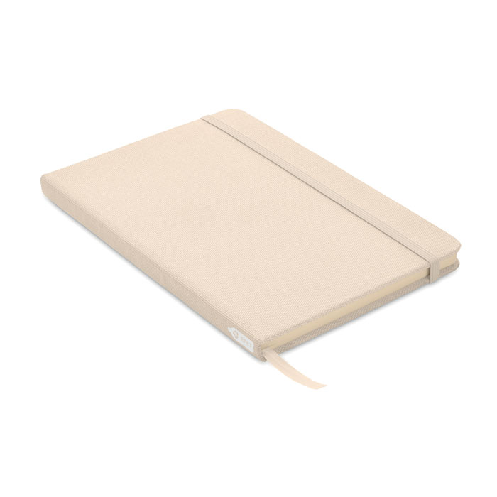 Notebook A5 in 600D RPET Bianco Sporco item picture front