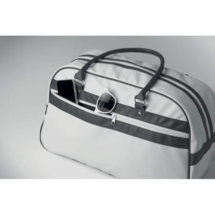 Borsa sportiva in PU Bianco item picture open