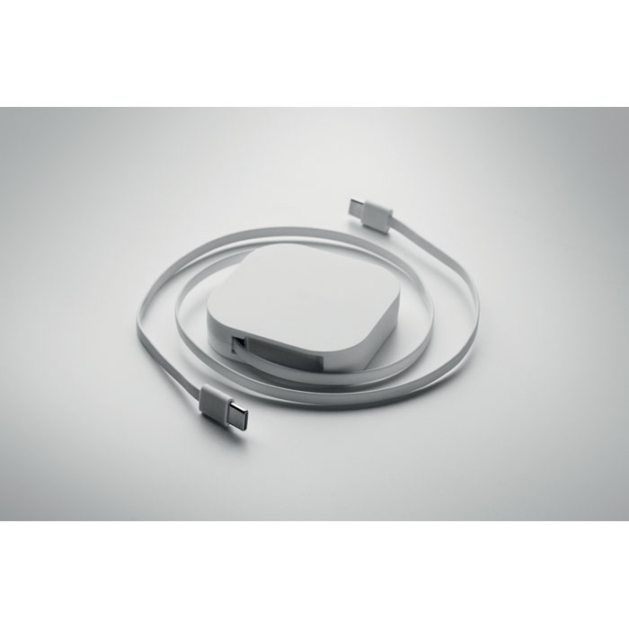 100W retractable charging cable Bianco item picture 5