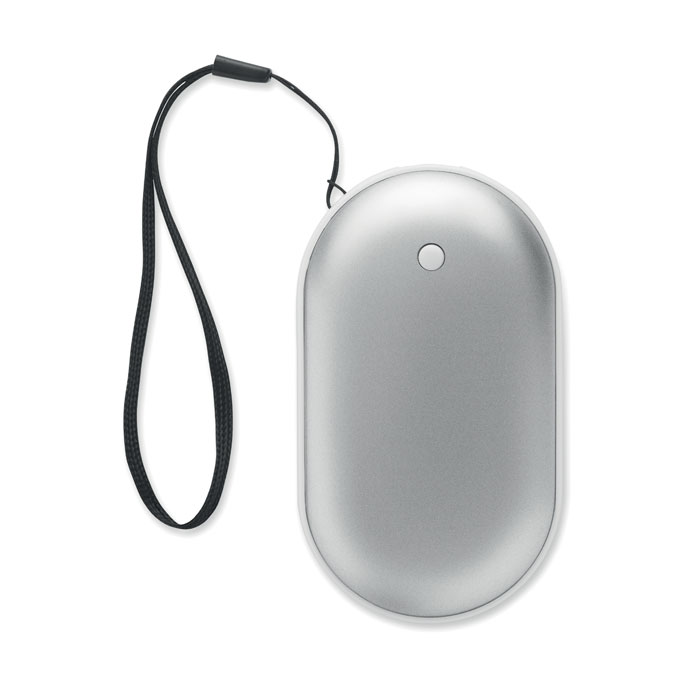 Aluminium electric hand warmer Argento Opaco item picture side