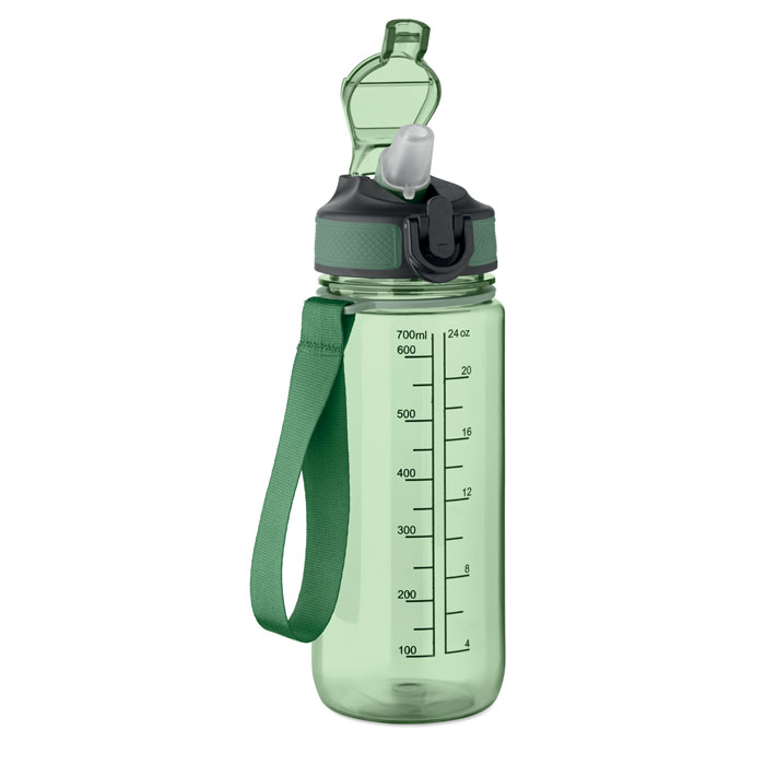 Bottiglia sport 700ml Verde Trasparente item picture back