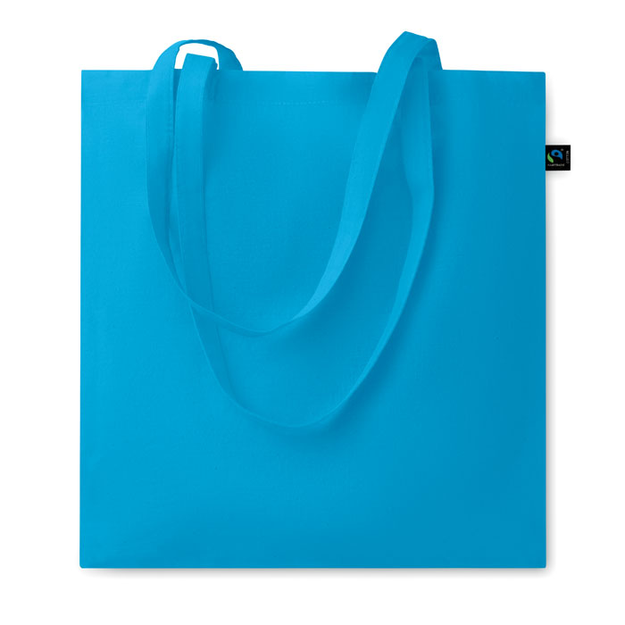 Fairtrade shopping bag140gr/m² Turchese item picture front