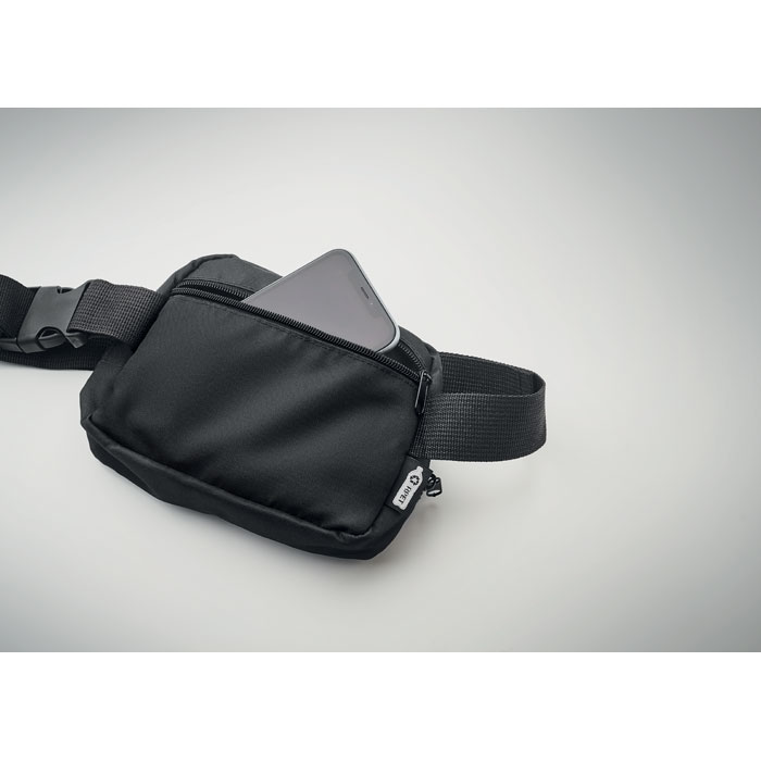 300D RPET polyester waist bag Nero item detail picture