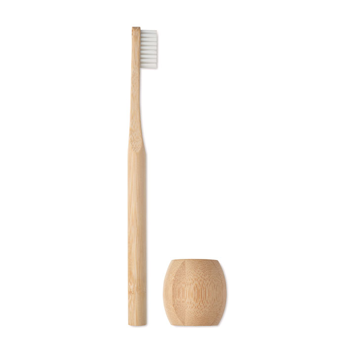 Bamboo tooth brush with stand Legno item picture back