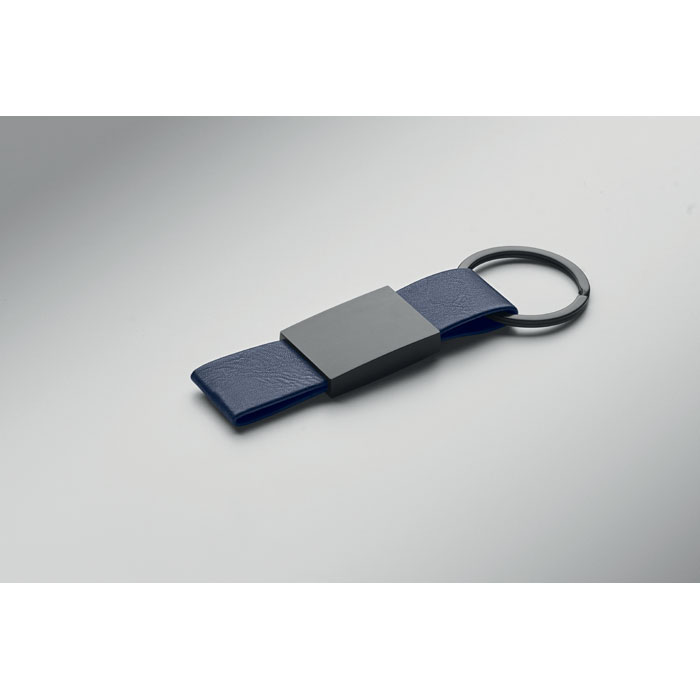Penna e portachiavi in PU Blu item picture top