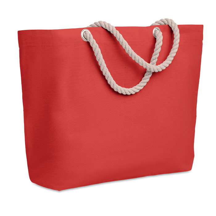 Beach bag with cord handle Rosso item picture front