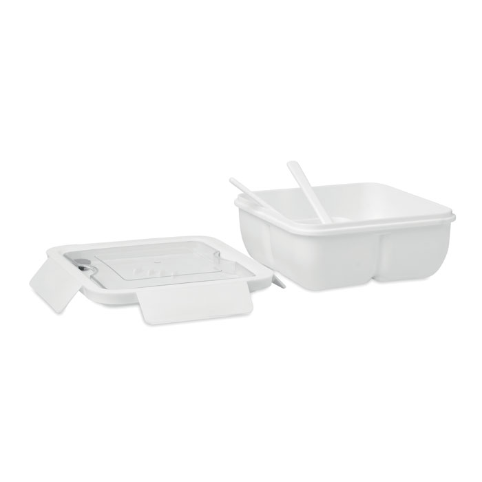 Lunch box with cutlery 600ml Bianco item picture top
