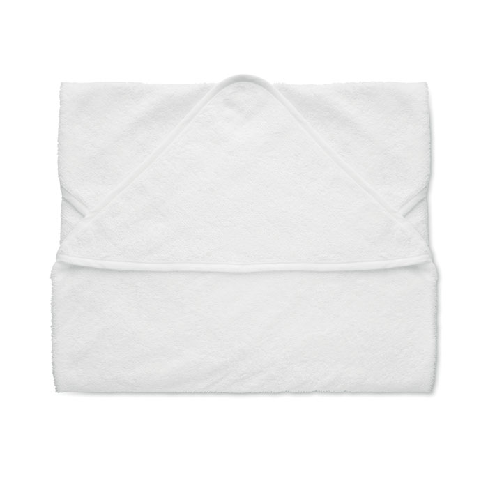 Cotton hooded baby towel Bianco item picture front