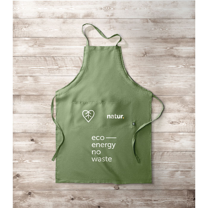 Hemp adjustable apron 200 gr/m² Verde item picture printed