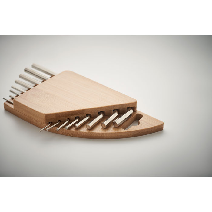 Hex key set in bamboo Legno item picture top