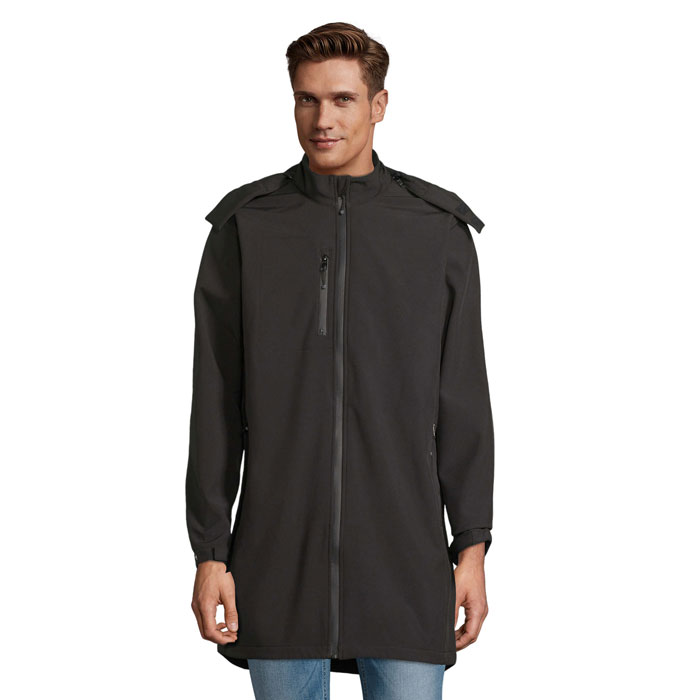 ACHILLE MEN SOFTSHELL LONG Nero Profondo item picture front