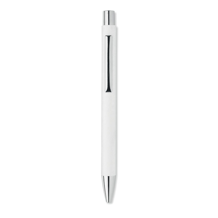 Recycled paper push ball pen Bianco item picture back