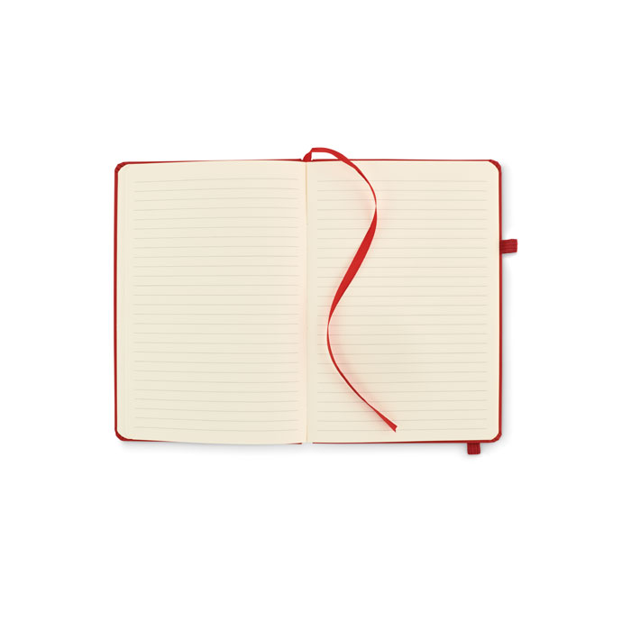 Notebook A5 in PU riciclato Rosso item picture open