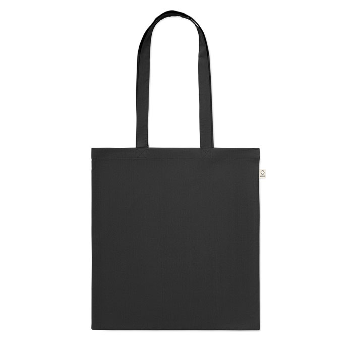 Recycled cotton shopping bag Nero item picture side