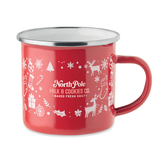 Tazza smaltata natalizia 300ml Rosso item picture 1