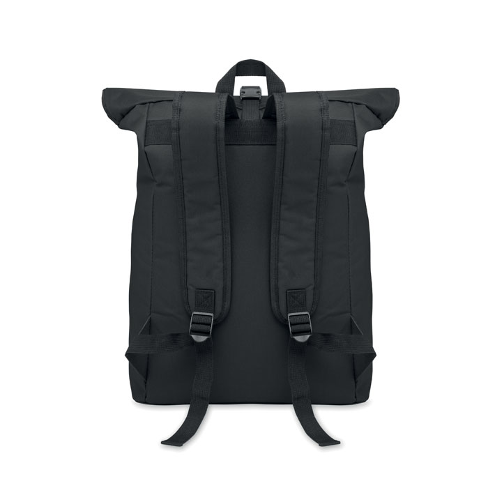 600Dpolyester rolltop backpack Nero item picture open