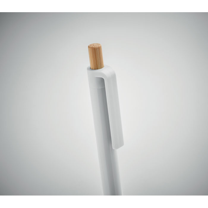 Penna a sfera in ABS riciclato Bianco item detail picture