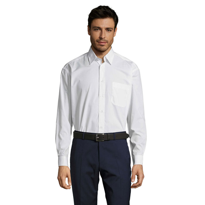 BALTIMORE POPLIN MEN SHIRT Bianco item picture front
