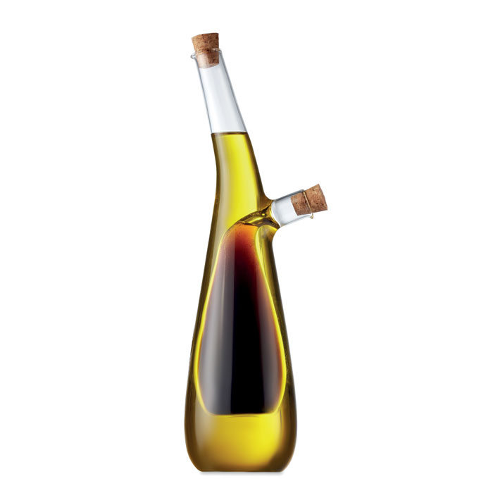 Bottiglia olio e aceto in vetro transparent item picture side