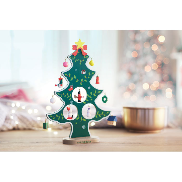 Albero di Natale in legno green item picture printed