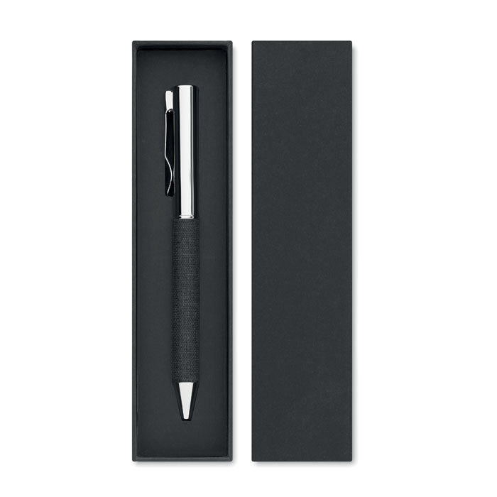 Metal twist ball pen in box Nero item picture back