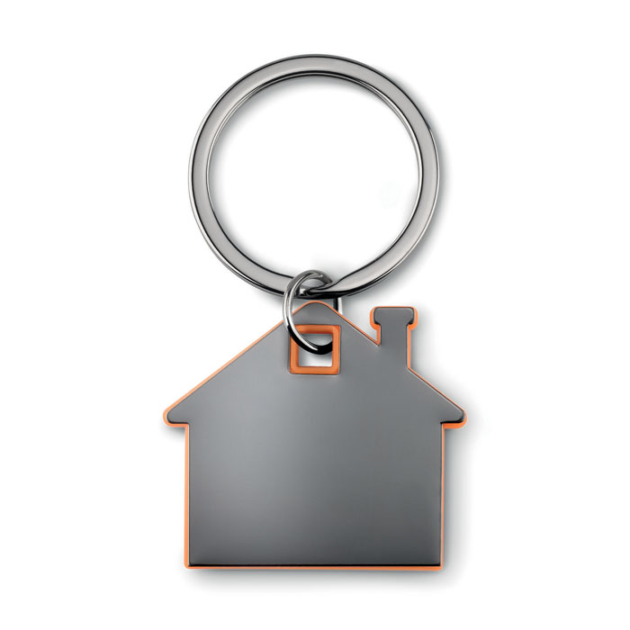 House shape plastic key ring Arancio item picture back
