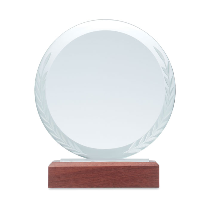 Round award plaque Marrone item picture side